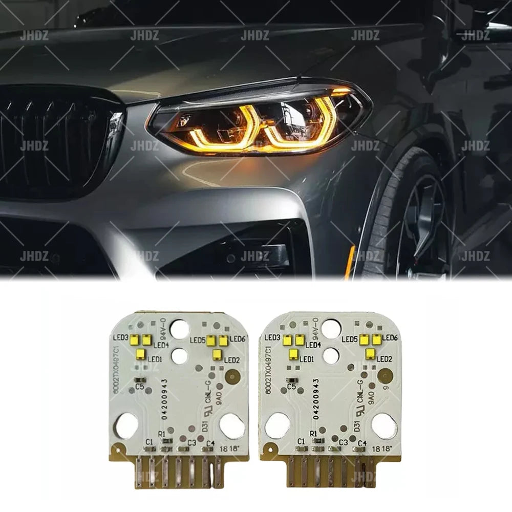 AMBER ANGEL EYE DRL LED BOARD for BMW G01 X3 G02 X4 F97 X3M F98 X4M 2018-2021 DAYTIME RUNNING LIGHT LED CHIPS