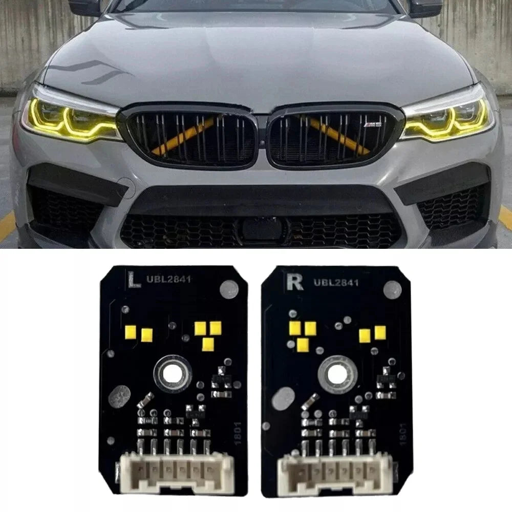 Yellow Angel Eyes LED Boards for BMW G30 Yellow DRL 530i 540i G30 G31 F90 M5 Adaptive Headlight