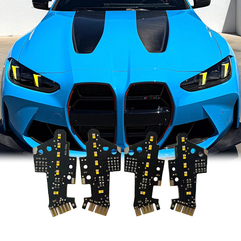 2025 G80 G82 LCI CSL Yellow Amber Red Blue DRL LED Modules for BMW G80 M3 G82 M4 G83 4 Series G22 G26 Daytime Running Lights