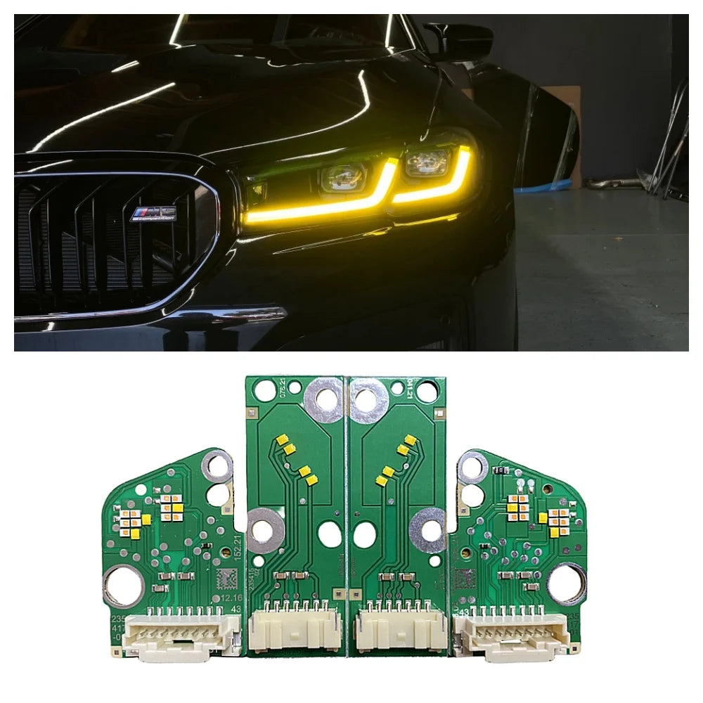 High Quality CSL Yellow Angel Eyes LED Board for 2022 2023 BMW G30 Yellow DRL M5 F90 Facelift Others Car Light Accessories