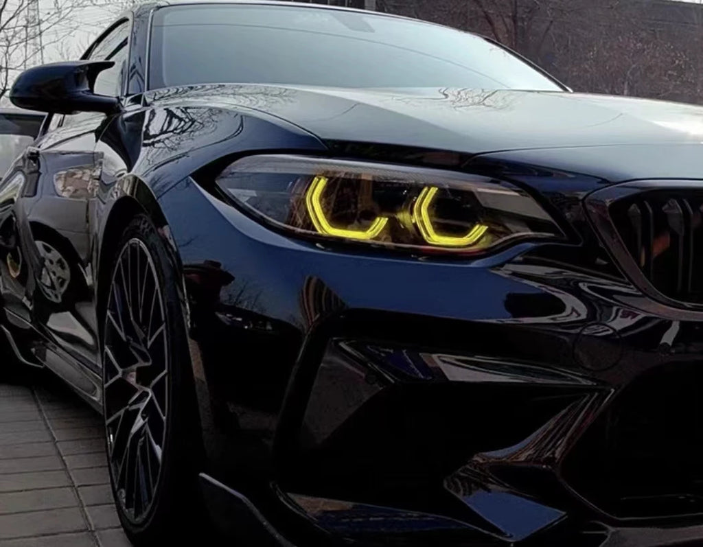 Angel Eyes for BMW M2 2 Series LED Lemon Yellow DRL F22 F23 F87 LCI Daytime Running Lights 63117494851 63117494852
