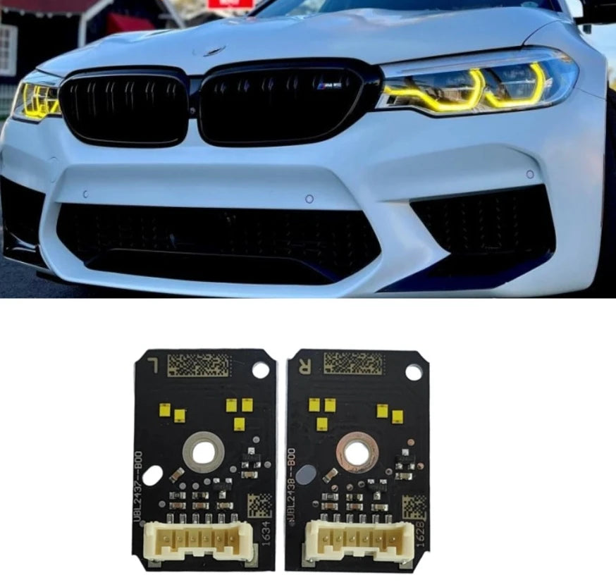 Yellow Angel Eyes LED Boards for BMW G30 Yellow DRL 530i 540i G30 G31 F90 M5 Adaptive Headlight