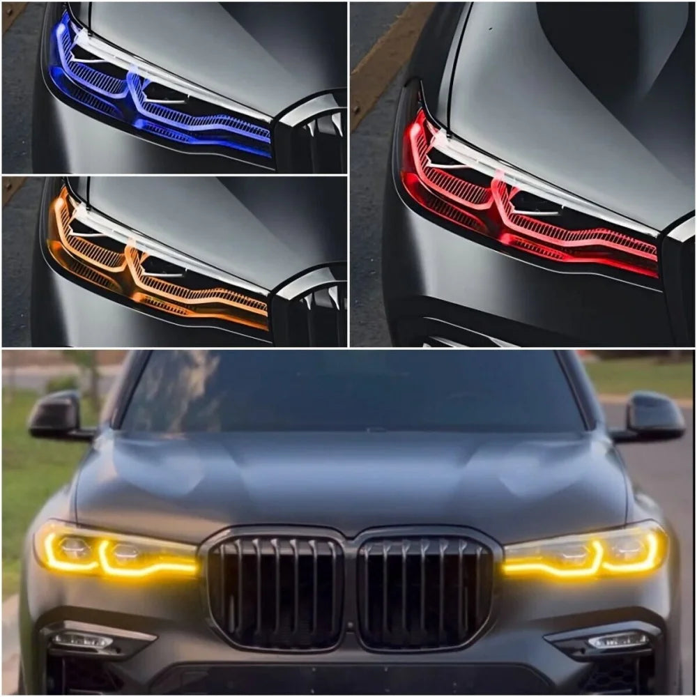 Amber Golden Yellow 12V New Daytime Running Light LED DRL Modules 2020 for X7 G07 40iX 50iX Headlight Angel Eyes