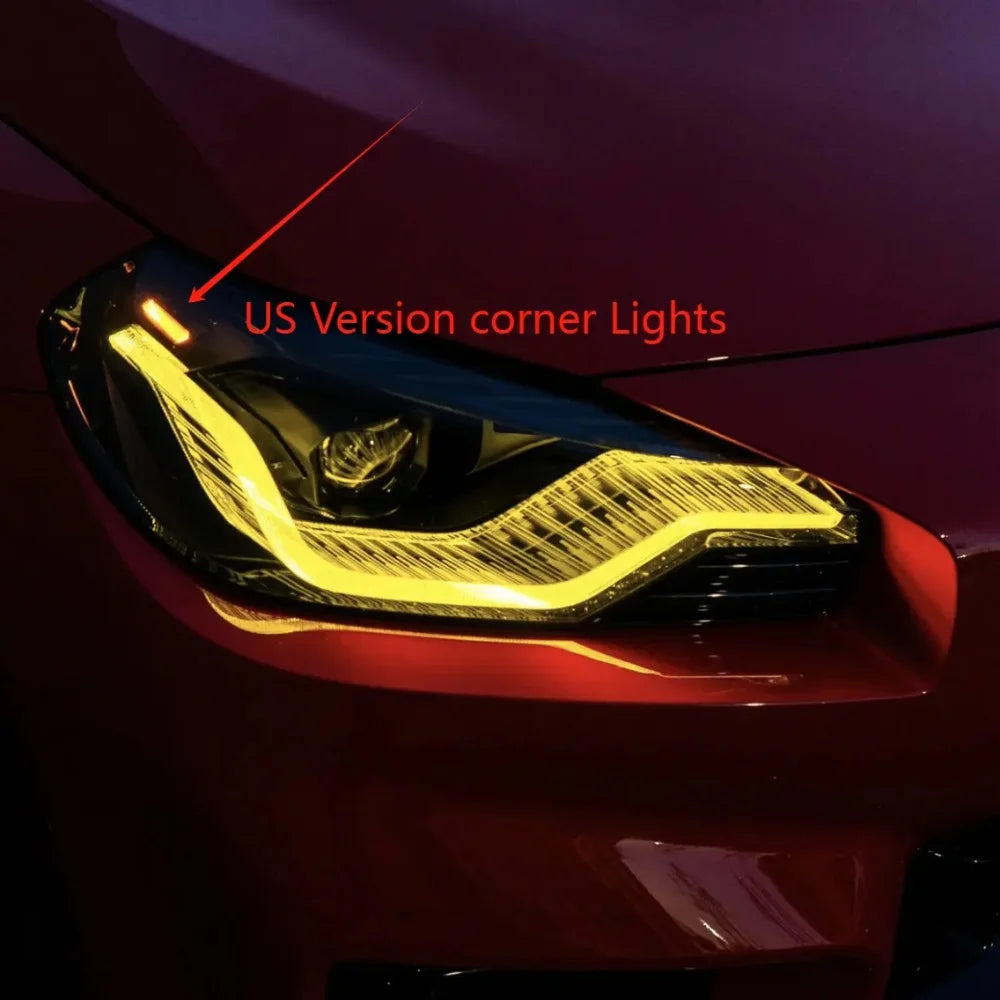 OEM DRL Lemon Yellow Angel Eyes LED Module for BMW 2 Series M2 G42 G87 CSL Style Daytime Running Light 2022-2024