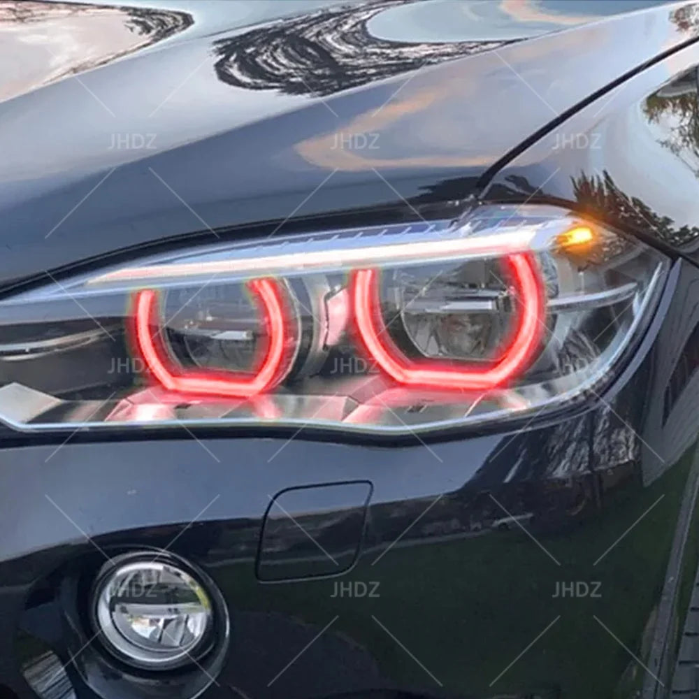 Adaptive LED Daylight Yellow Angel Eye DRL Module for BMW X3 F25 X5 F15 F85 X6 F16 F86 Super Bright Amber Red 5 Decoration Light