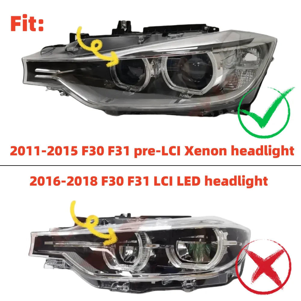 High Quality Golden Yellow Angel Eye DRL LED Board OEM 63117398766 for BMW 3 Series F30 F31 F34 Pre LCI Xenon Headlight
