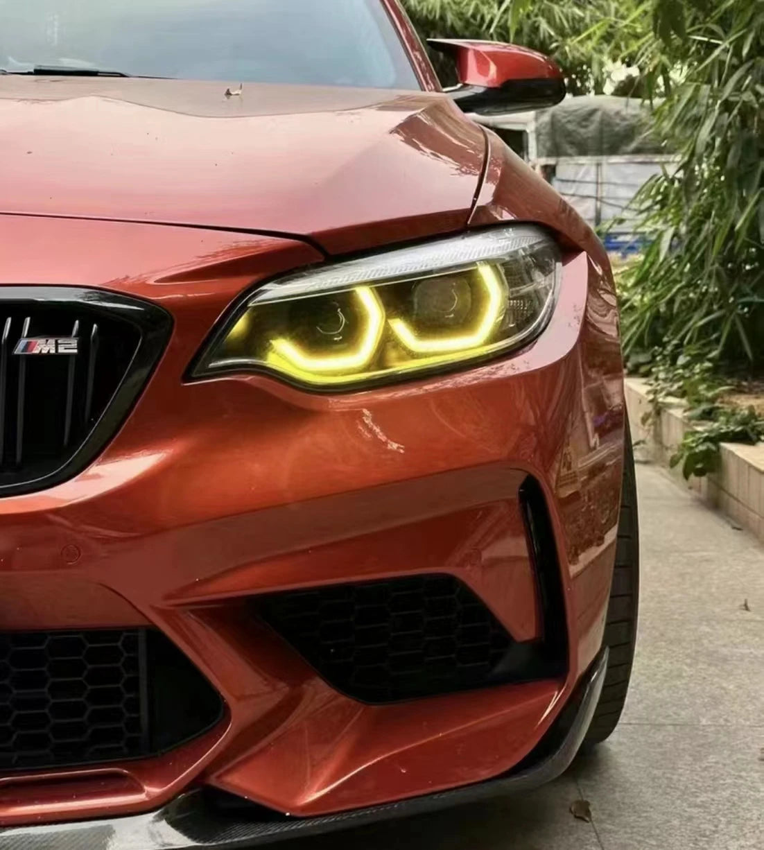 Angel Eyes for BMW M2 2 Series LED Lemon Yellow DRL F22 F23 F87 LCI Daytime Running Lights 63117494851 63117494852