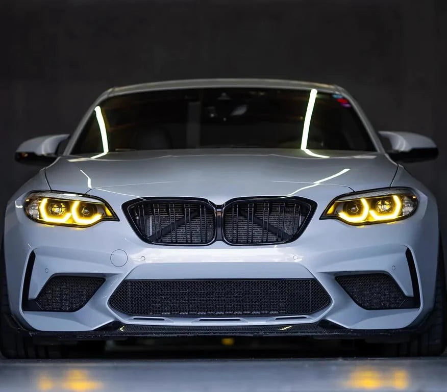 Yellow Angel Eyes DRL Adaptive LED Modules for bmw M2 F87 Yellow Led Drl 63117494851 63117494852