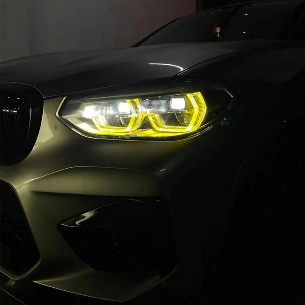 New Headlight Yellow DRL Angel Eye LED Module for 2018-2021 BMW X3 G01 X4 G02 Red Blue Amber Daylights Upgrade