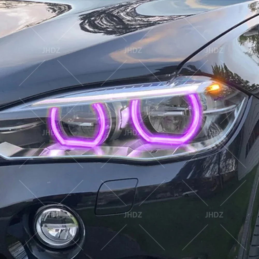 Adaptive LED Daylight Yellow Angel Eye DRL Module for BMW X3 F25 X5 F15 F85 X6 F16 F86 Super Bright Amber Red 5 Decoration Light