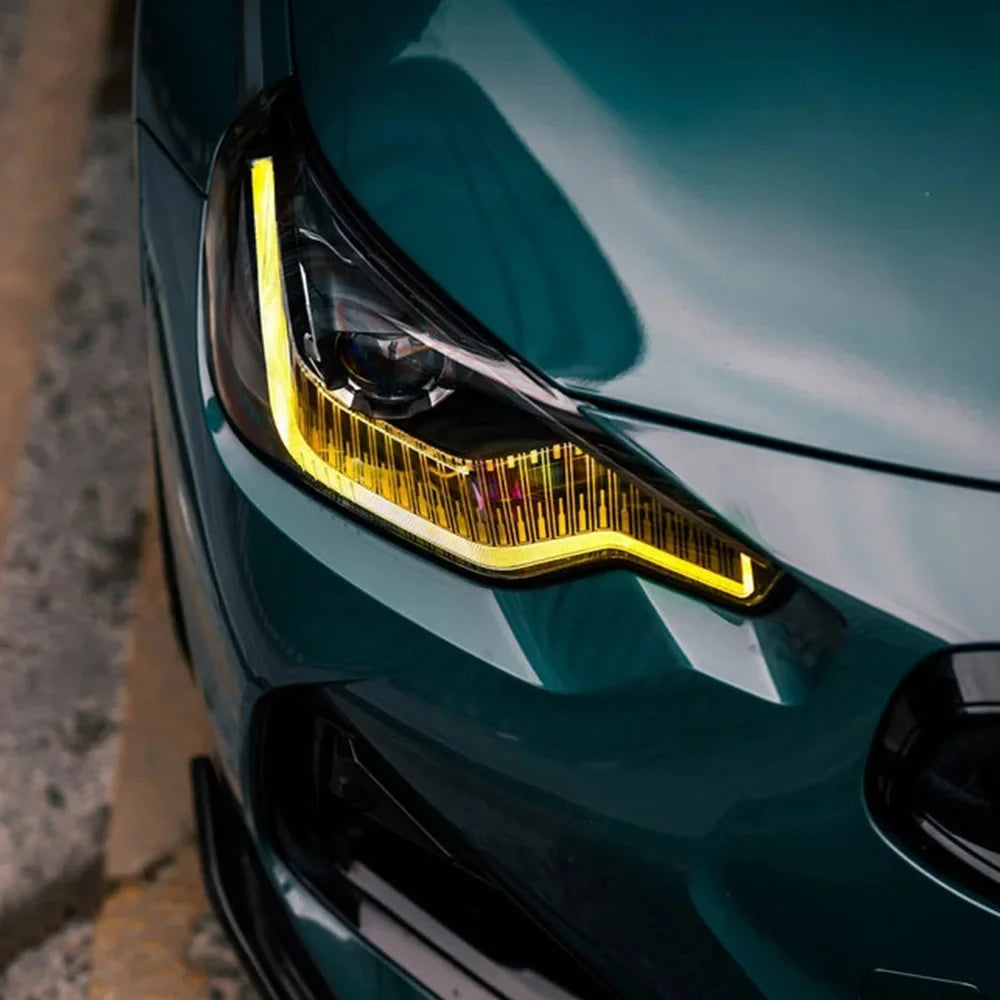 OEM DRL Lemon Yellow Angel Eyes LED Module for BMW 2 Series M2 G42 G87 CSL Style Daytime Running Light 2022-2024