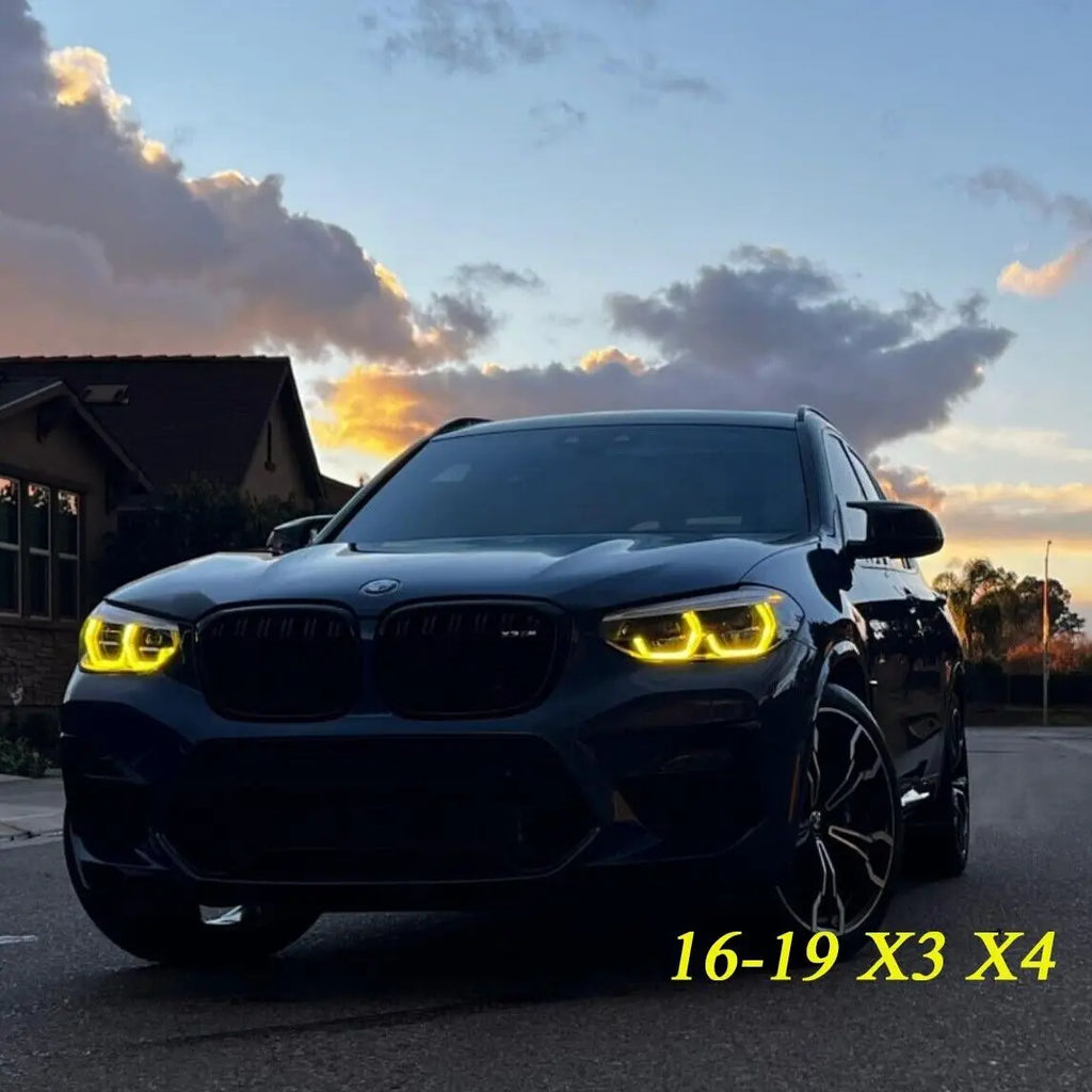 YELLOW ANGEL EYES LED DRL BOARDS 12V NEW for for X3 X4 G01 G02 DAYTIME RUNNING LIGHTS 63117466107 63117466108