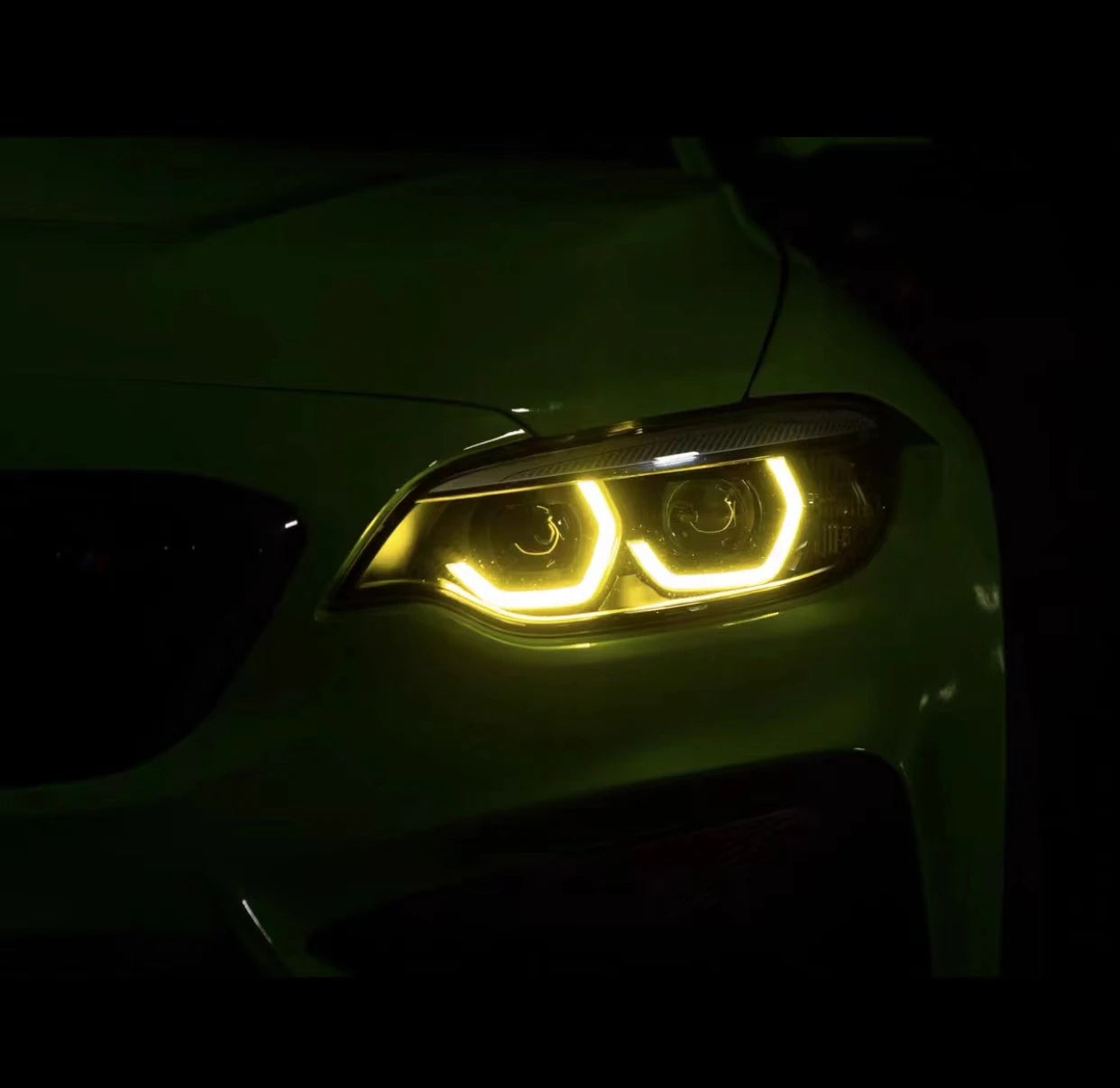 Angel Eyes for BMW M2 2 Series LED Lemon Yellow DRL F22 F23 F87 LCI Daytime Running Lights 63117494851 63117494852