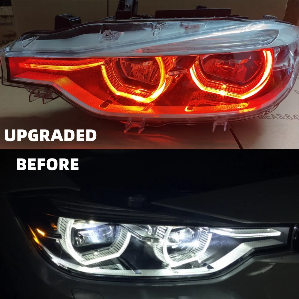 LED Headlight Daytime Running Light Red DRL Module Set 12V New for F30/F31 3 Series 2016-2018 OE 63117419610/63117419615