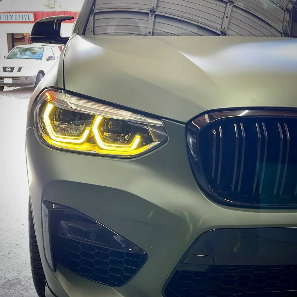 New Headlight Yellow DRL Angel Eye LED Module for 2018-2021 BMW X3 G01 X4 G02 Red Blue Amber Daylights Upgrade