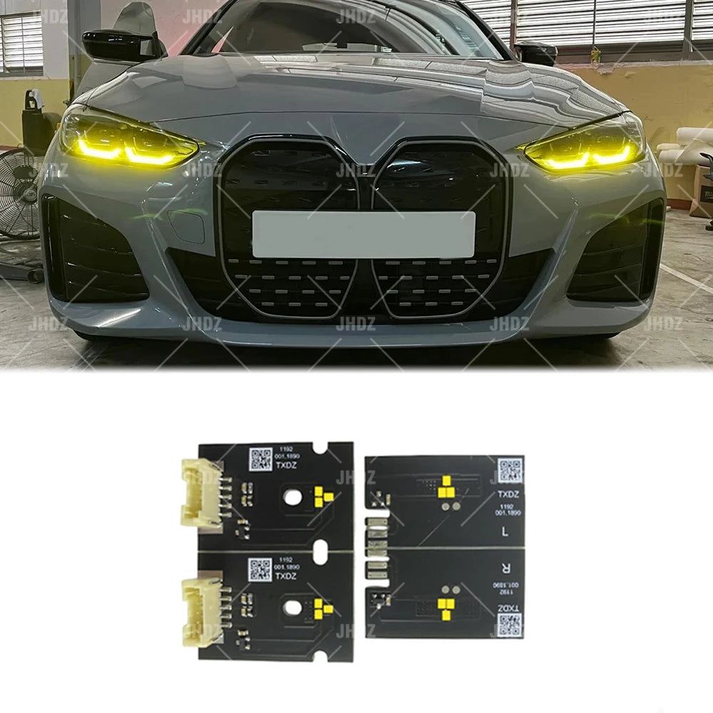 YELLOW ANGEL EYE DRL LED BOARD for G80 M3 G82 G83 M4 G22 G23 G26 4 SERIES 2021-2024 RED/BLUE/ICE BLUE DAYTIME RUNNING LIGHT